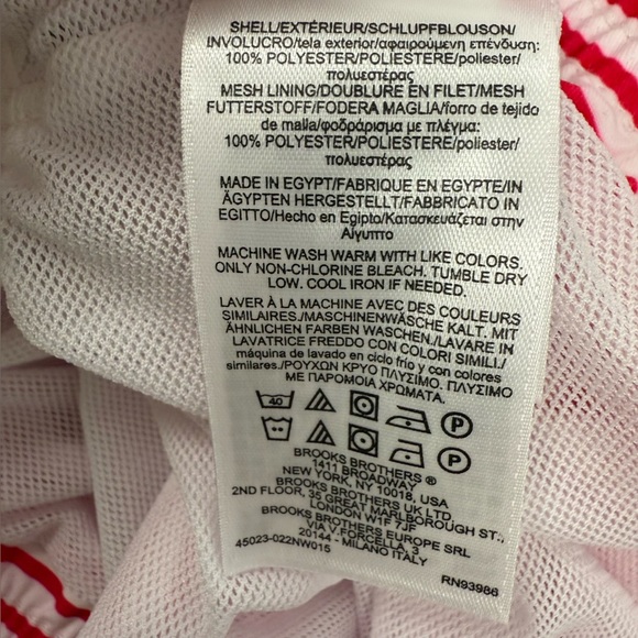 NWT Brooks Brothers Swim Trunks XXL Red Blue Flag Shorts Swimsuit *color Flaw - Picture 10 of 14